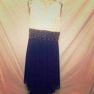 Plus size 16 black/white evening gown